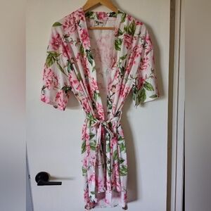 Show Me Your Mumu Floral Pink and Green Robe One Size